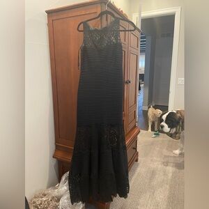 Tadashi Shoji Black Ribbed Dress